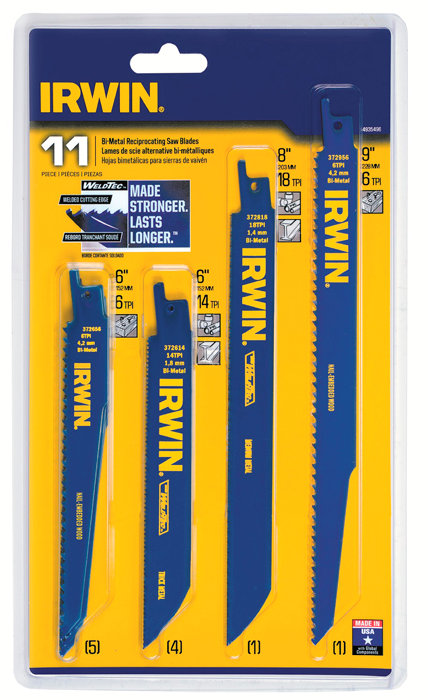 Irwin bajonettsagblader 11 deler